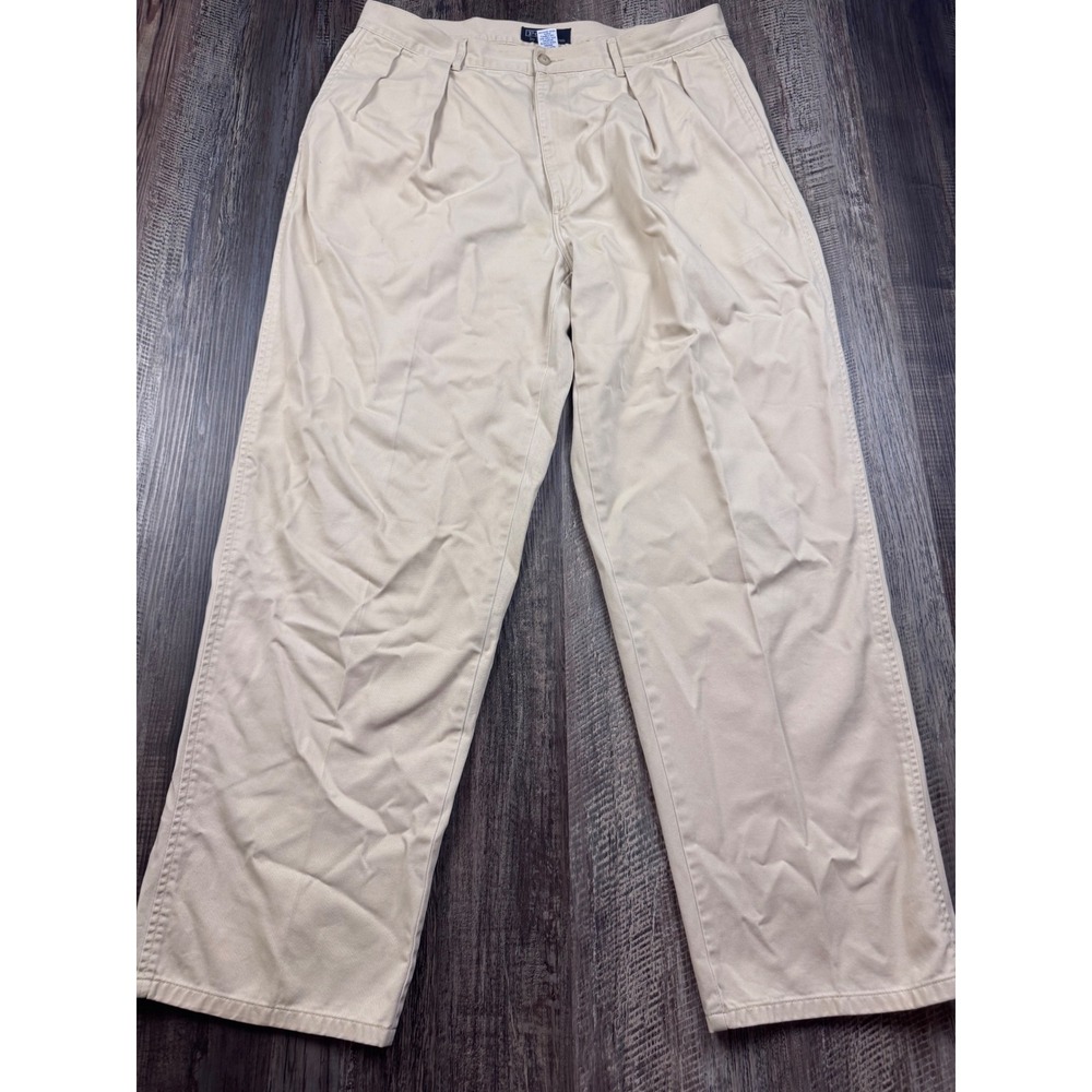 Polo Ralph Lauren Pleated Chinos Mens 36x30 Beige Tan Cotton Twill Pants